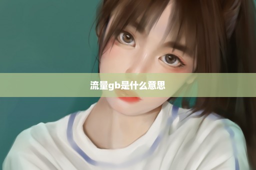 流量gb是什么意思