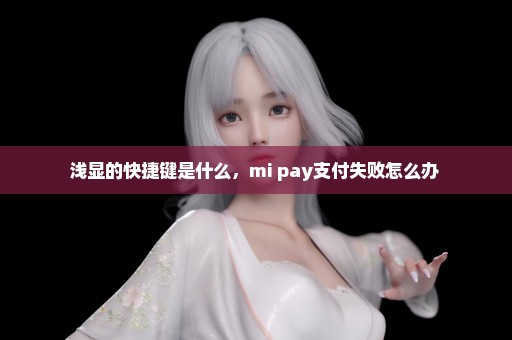 浅显的快捷键是什么，mi pay支付失败怎么办 