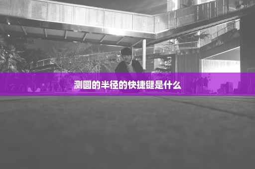测圆的半径的快捷键是什么