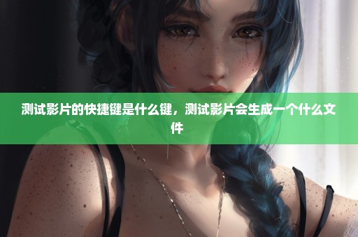 测试影片的快捷键是什么键，测试影片会生成一个什么文件 