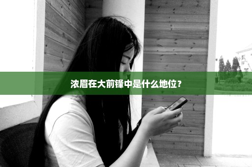 浓眉在大前锋中是什么地位？