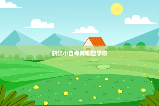 浙江小自考有哪些学校
