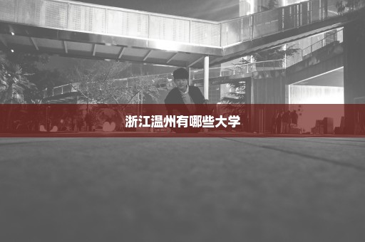 浙江温州有哪些大学