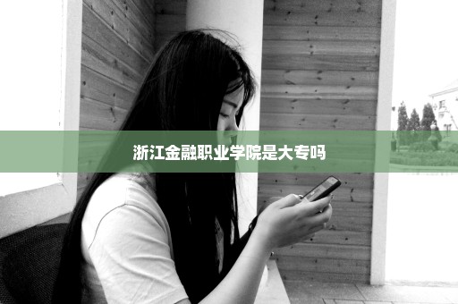 浙江金融职业学院是大专吗