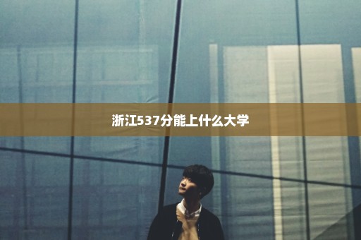 浙江537分能上什么大学