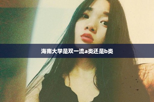 海南大学是双一流a类还是b类