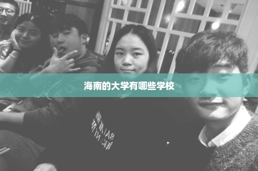 海南的大学有哪些学校