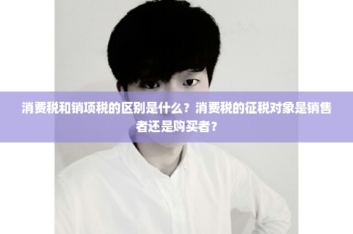 消费税和销项税的区别是什么？消费税的征税对象是销售者还是购买者？