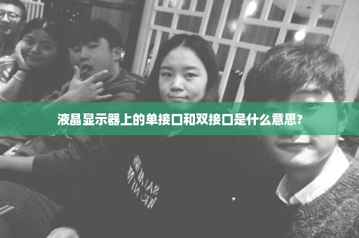 液晶显示器上的单接口和双接口是什么意思?