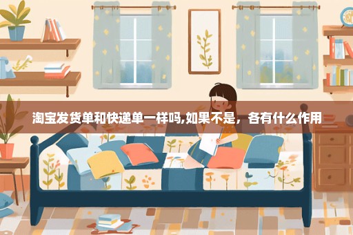 淘宝发货单和快递单一样吗,如果不是，各有什么作用