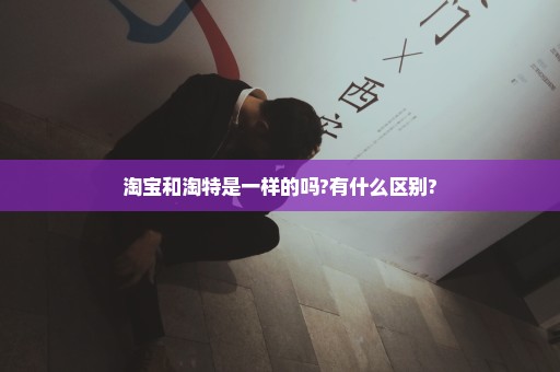淘宝和淘特是一样的吗?有什么区别?