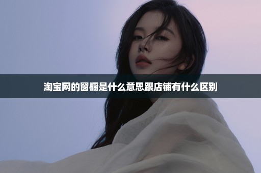 淘宝网的窗橱是什么意思跟店铺有什么区别