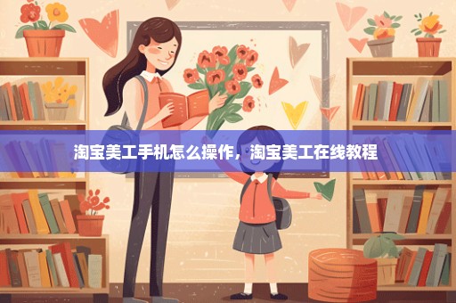 淘宝美工手机怎么操作，淘宝美工在线教程 