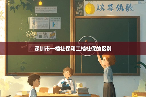 深圳市一档社保和二档社保的区别