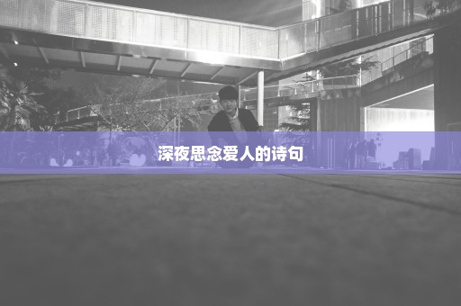 深夜思念爱人的诗句