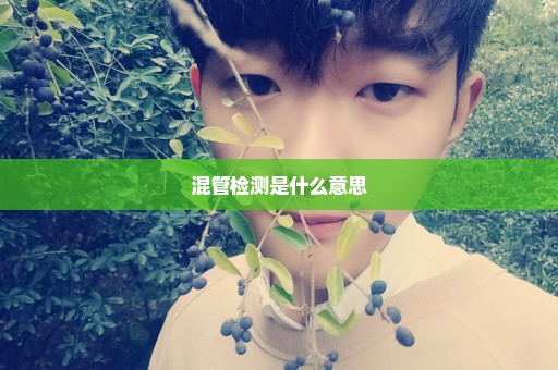 混管检测是什么意思