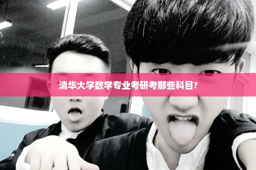 清华大学数学专业考研考那些科目?