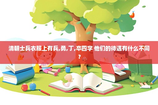 清朝士兵衣服上有兵,勇,丁,卒四字 他们的待遇有什么不同？