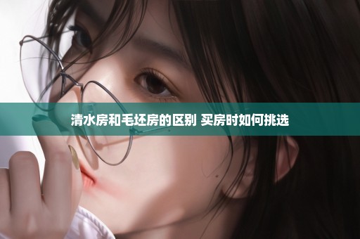 清水房和毛坯房的区别 买房时如何挑选