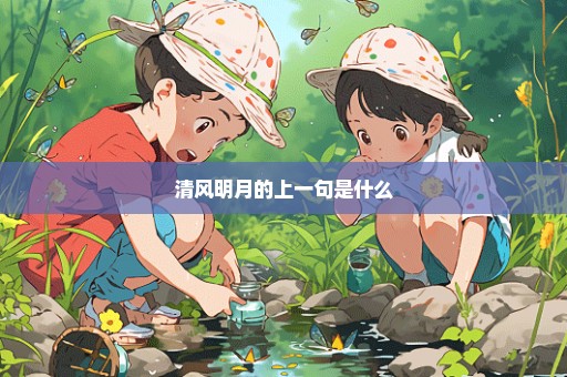 清风明月的上一句是什么