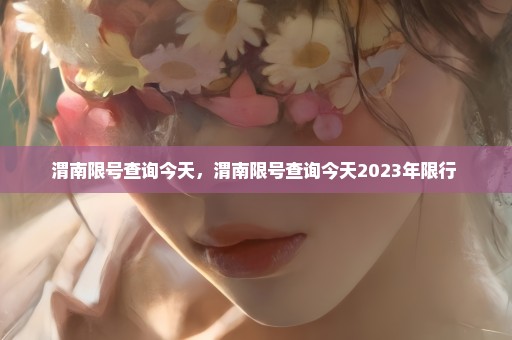 渭南限号查询今天，渭南限号查询今天2023年限行 