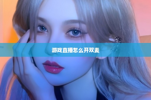 游戏直播怎么开双麦
