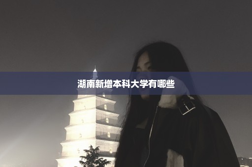 湖南新增本科大学有哪些