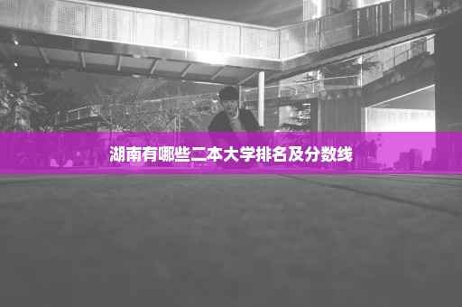 湖南有哪些二本大学排名及分数线