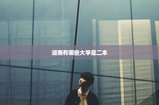 湖南有哪些大学是二本