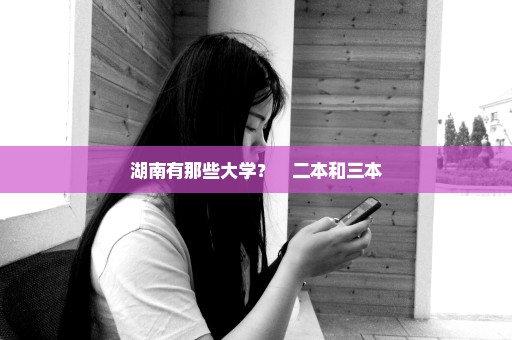 湖南有那些大学？　二本和三本
