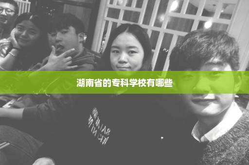 湖南省的专科学校有哪些
