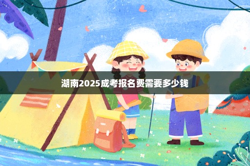 湖南2025成考报名费需要多少钱