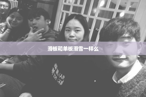 滑板和单板滑雪一样么