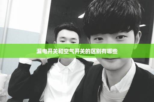 漏电开关和空气开关的区别有哪些