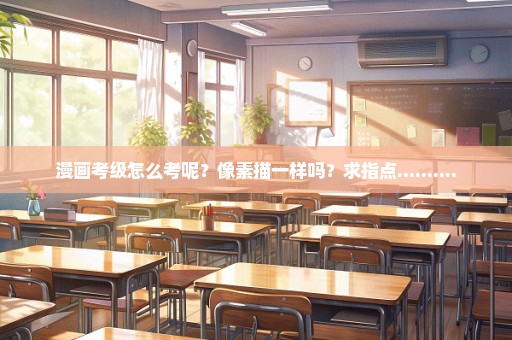 漫画考级怎么考呢？像素描一样吗？求指点..........
