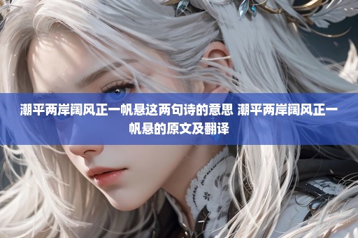 潮平两岸阔风正一帆悬这两句诗的意思 潮平两岸阔风正一帆悬的原文及翻译