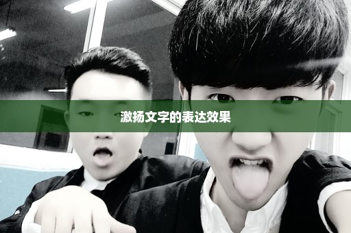 激扬文字的表达效果