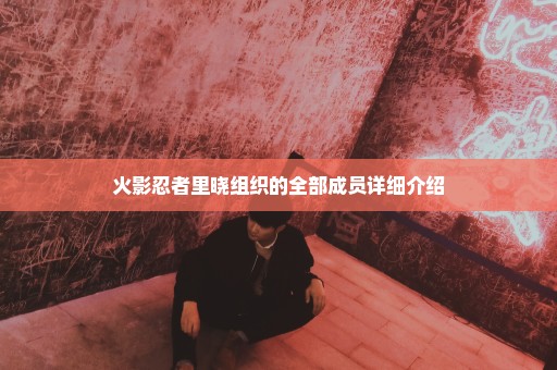 火影忍者里晓组织的全部成员详细介绍