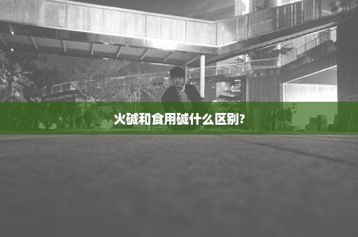火碱和食用碱什么区别?