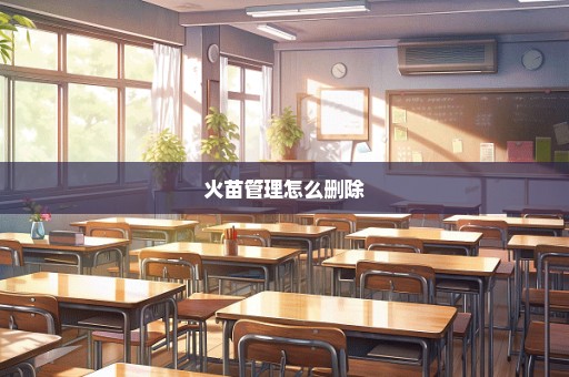 火苗管理怎么删除