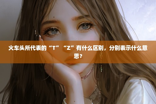 火车头所代表的“T”“Z”有什么区别，分别表示什么意思？