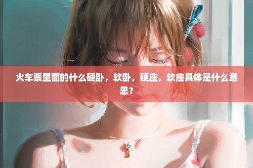 火车票里面的什么硬卧,软卧,硬座,软座具体是什么意思? 火车票里面的什么硬卧,软卧,硬座,软座具体是什么意思?