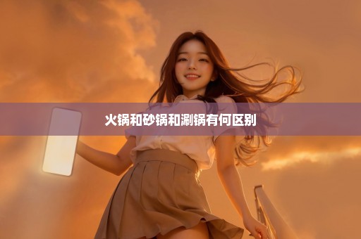 火锅和砂锅和涮锅有何区别