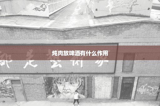 炖肉放啤酒有什么作用