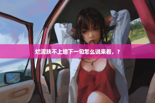 烂泥扶不上墙下一句怎么说来着，？
