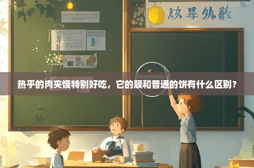热乎的肉夹馍特别好吃，它的膜和普通的饼有什么区别？