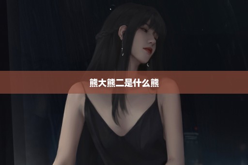 熊大熊二是什么熊