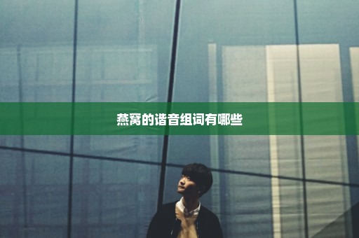 燕窝的谐音组词有哪些