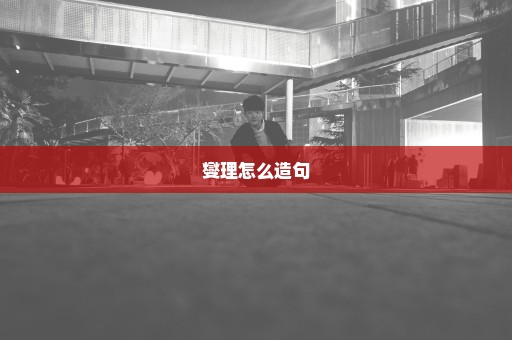 燮理怎么造句
