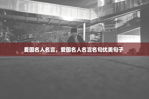 爰国名人名言，爱国名人名言名句优美句子 